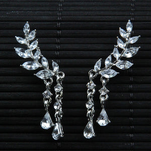 Women's Rhinestone Angel Wings Stud Earrings