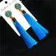 HOCOLE Crystal Drop Dangle Tassel Earrings for Women Jewelry