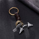 Trinket Charm Barbell Dumbbell Keychain