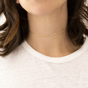 Trendy Copper Choker Multi Layer Necklace