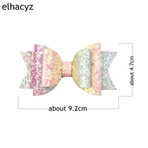 Adorable Glitter Hair Bow Hairpins for Baby Girl