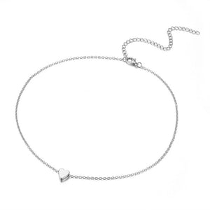 Small Bohemian Heart Choker Necklace for Women