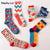 Casual Harajuku Designer Funny Colour Cotton Socks